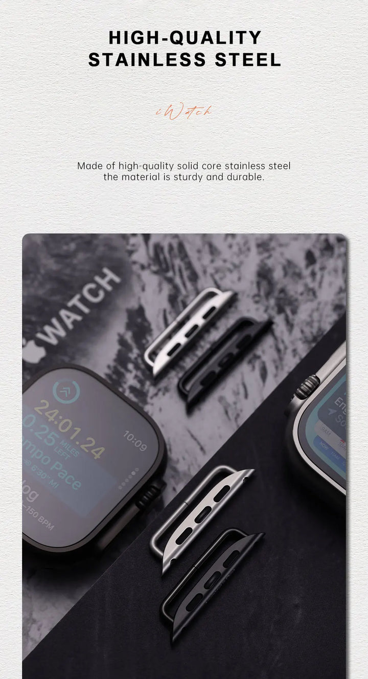 2pcs Original 1:1 Apple Watch Series 10 Ultra Adapter For Apple Watch Strap 49mm 46mm 42mm Stainless Steel Connector