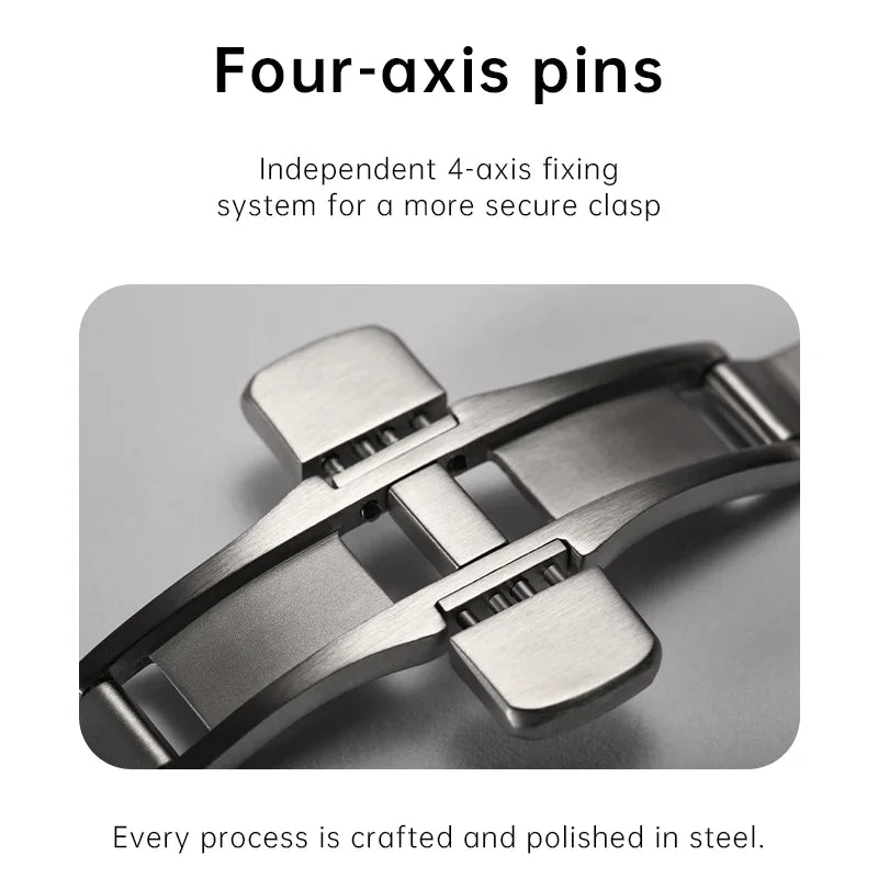 Maikes Stainless Steel Butterfly Watch Buckle 18-20mm