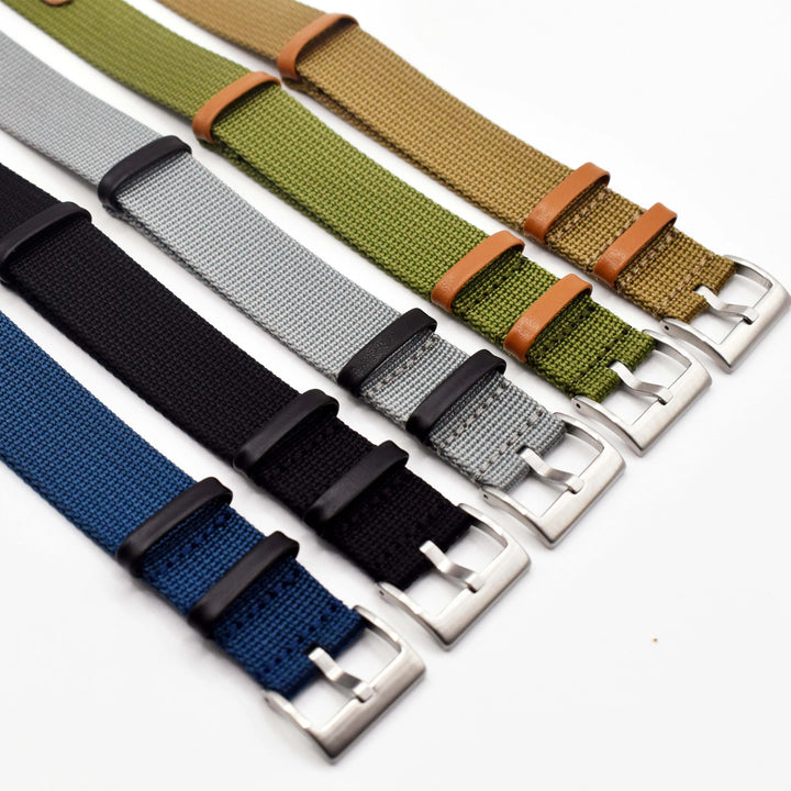 Woven Nylon Geniune Leather Strap for Hamilton Khaki Wristband Men Military Sport Band for Huawei Gt2 Belt 18mm 20mm 22mm 24mm