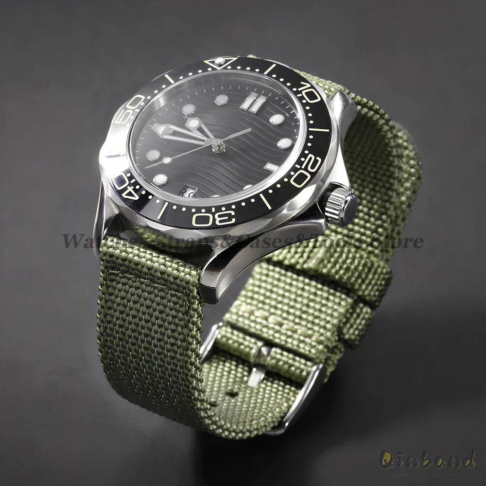 18mm 20mm 22mm 24mm Nylon Canvas Watchband Strap Woven Soft Belt for Omega Bracelet for Men Women Sport Quick Release Wrist Band