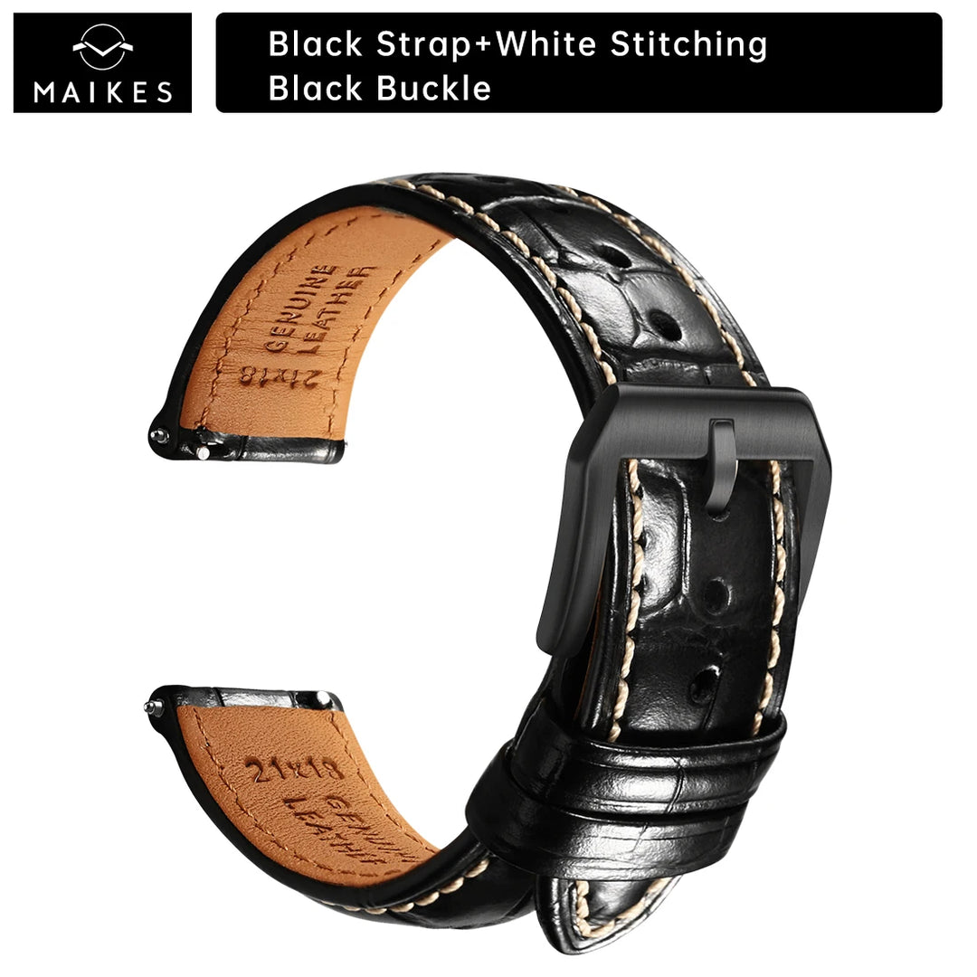 Maikes Longines Leather Watch Strap 20mm 21mm 22mm Accessories Watchbands Braceletes For Fossil Hamilton Watch Band