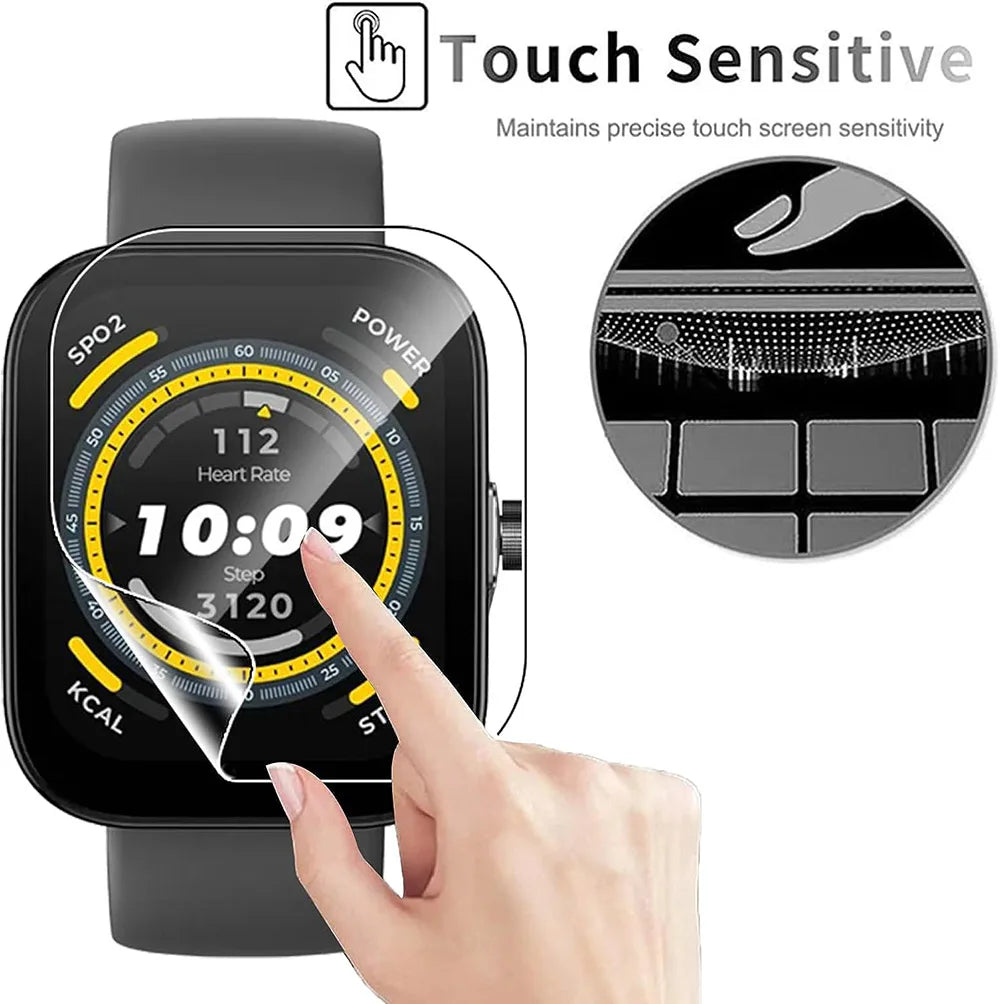 3-Pack Hydrogel Screen Protector for Amazfit Bip 5/6