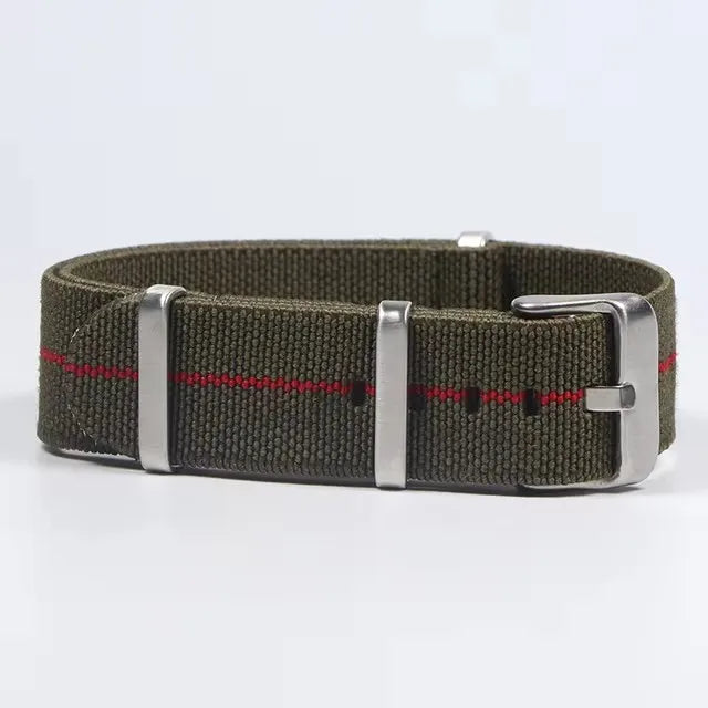 Trendy Nylon Military Watch Strap – 18/20/22mm Elastic French Troops Style