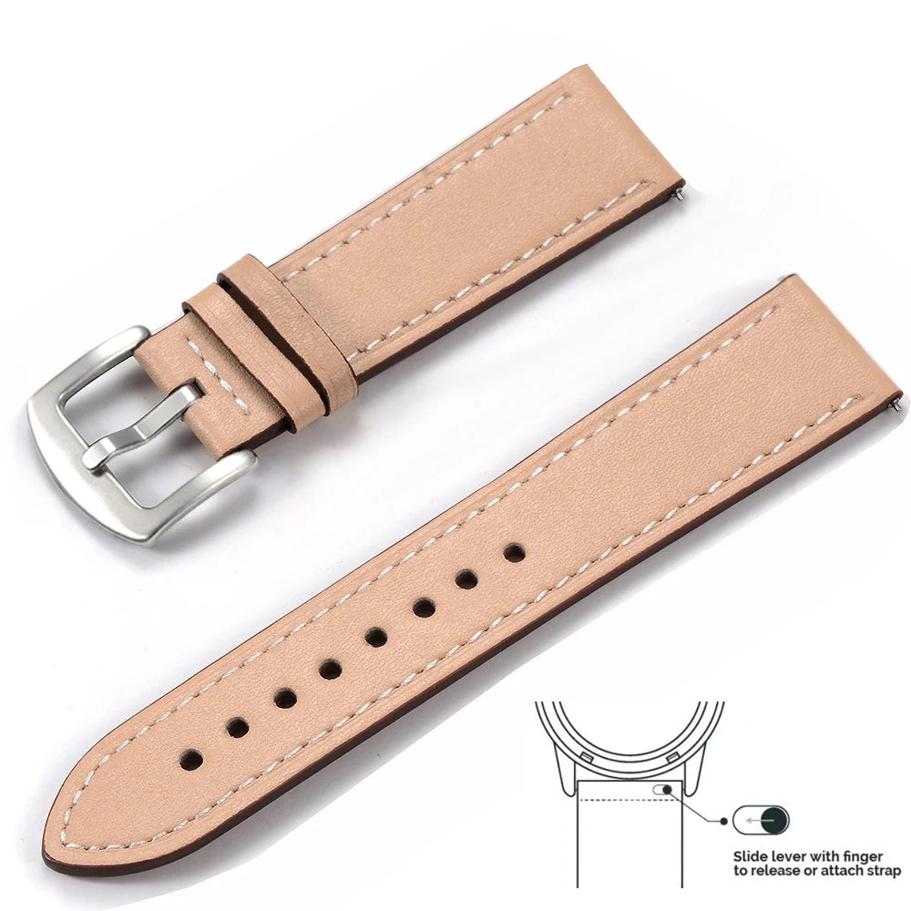 Vintage Genuine Leather Watch Strap 20/22mm