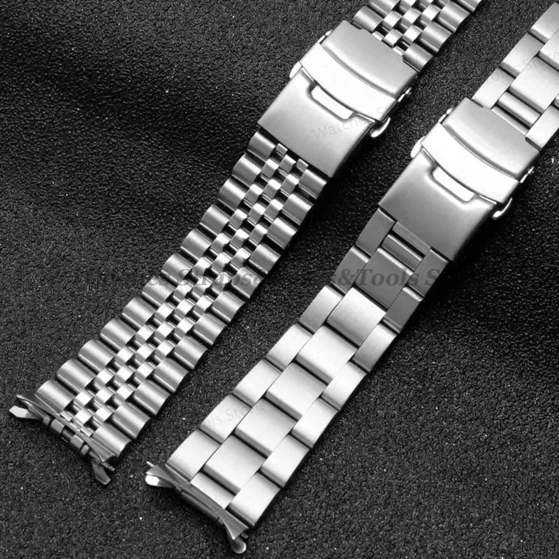 22mm Diving Steel Metal Straps For Casio for Duro MDV107 MDV106 Watch Wristbands Bracelet Stainless Steel Watchband Replacement