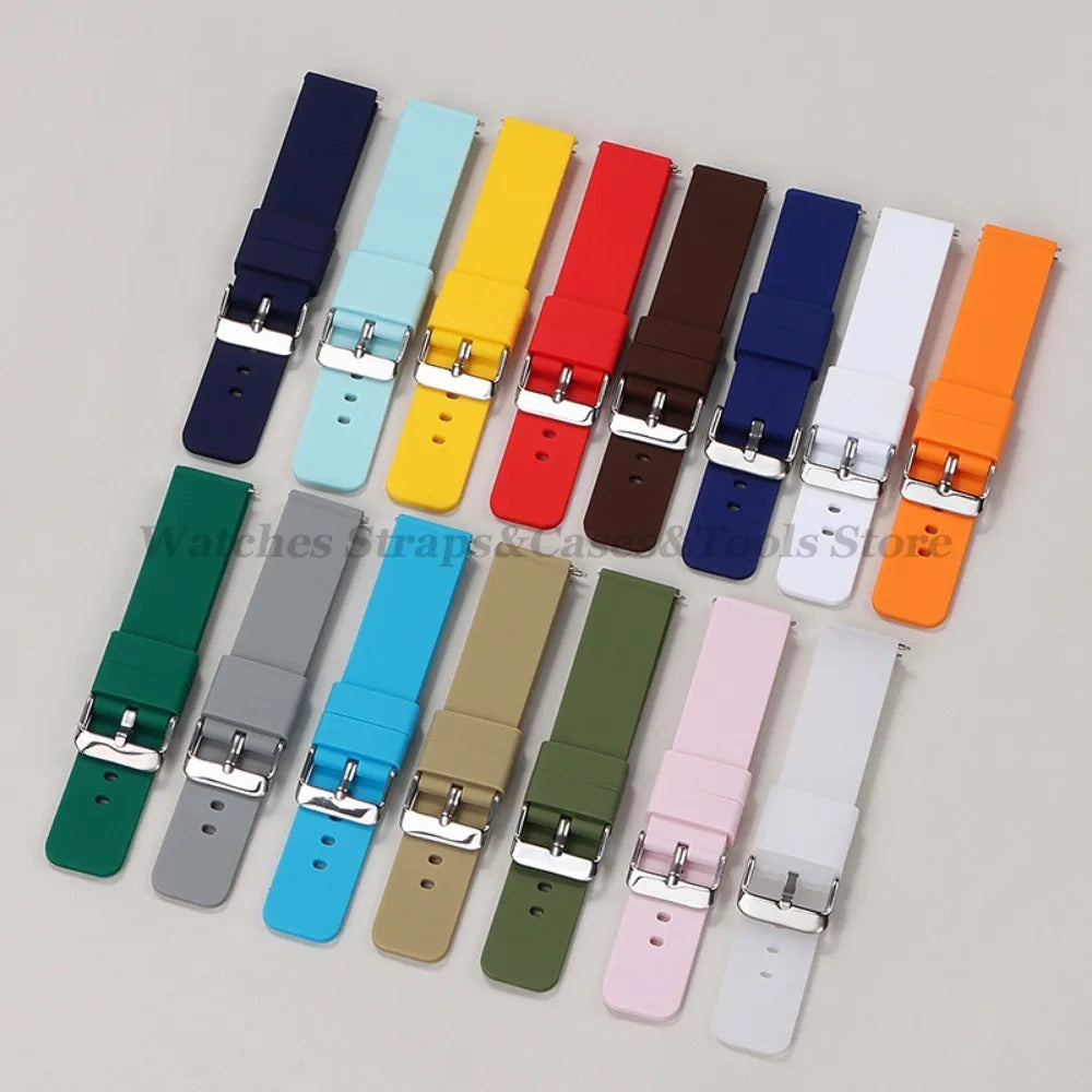 Soft Silicone Quick Release Watch Strap 10–24mm – Universal