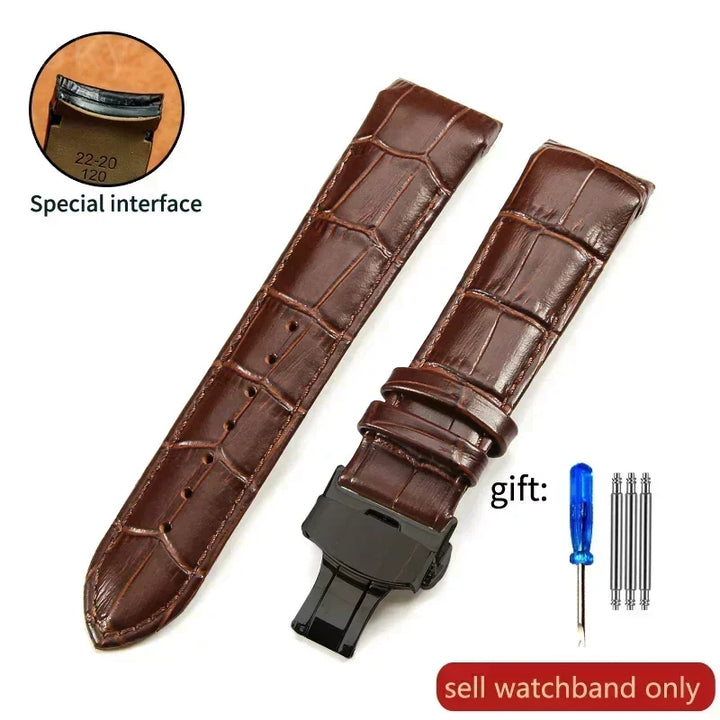 Genuine Calfskin Leather Watch Strap for Tissot (22–24mm)