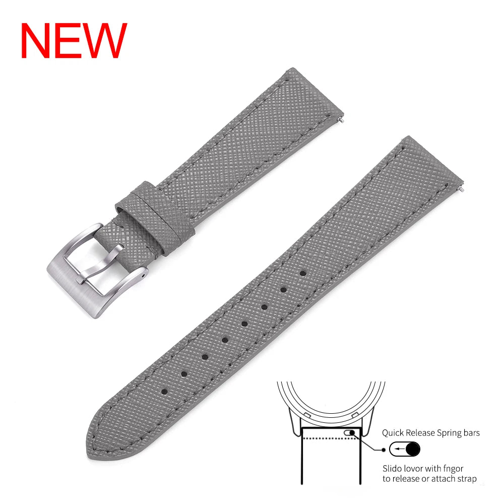 High Quality Quick Release Leather Sailcloth Watch Strap 18mm 19mm 20mm 21mm 22mm 23mm 24mm For Omega X Swatch MoonSwatch