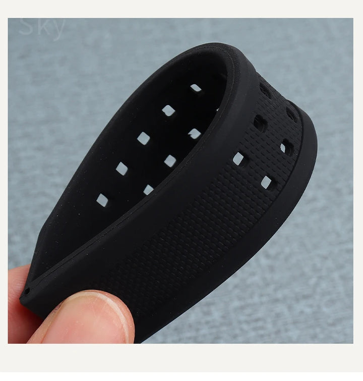 Waterproof Silicone Watch Band 20–23mm for Luminox 3051.BO (Outdoor,