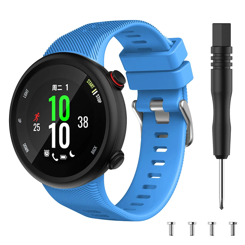 Silicone Replacement Strap for Garmin Forerunner 45/45S & Swim 2