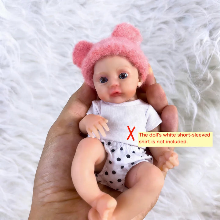 6" Full Solid Silicone Reborn Baby Meadow Doll