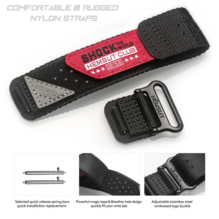 Hemsut Nylon Watch Strap – 16/18mm for Casio G-Shock Models