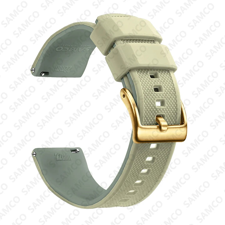 Premium Silicone Rubber Watch Band 18–22mm (Quick Release)