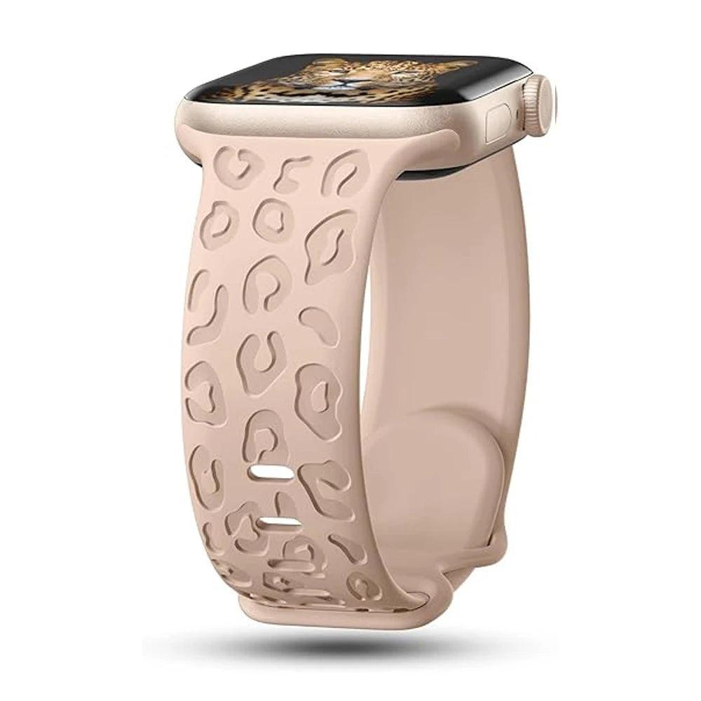 Straps For Apple Watch Band 45mm 44mm 46mm 42mm 41mm 40mm 49mm Engraved correa bracelet iwatch series 11 10 9 8 7 SE 6 5 Ultra 3