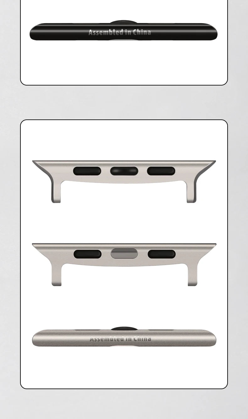 2pcs 316L Stainless Steel Adapter For Apple Watch Ultra 49mm Series 9 8 7 6 5 SE 45mm 44mm 41mm 40mm Apple Watch Band Connector