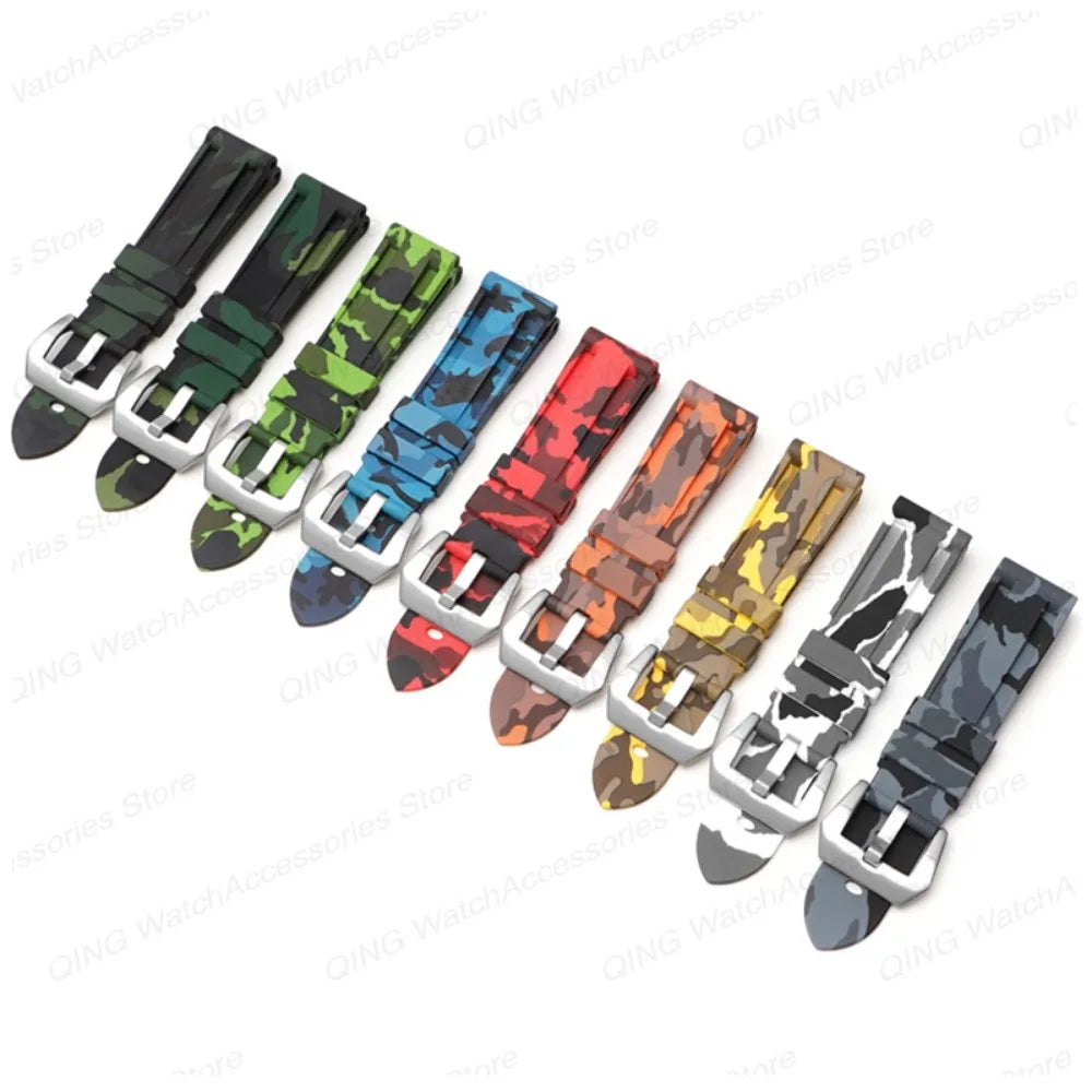 Panerai Silicone Watch Strap – 20–26mm, Waterproof Rubber Band