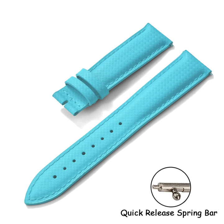 New Design FKM Rubber Sailcloth Strap 18/19/20/22mm Quick Release Leather Watch Band Universal Butterfly Buckle Band For Omega