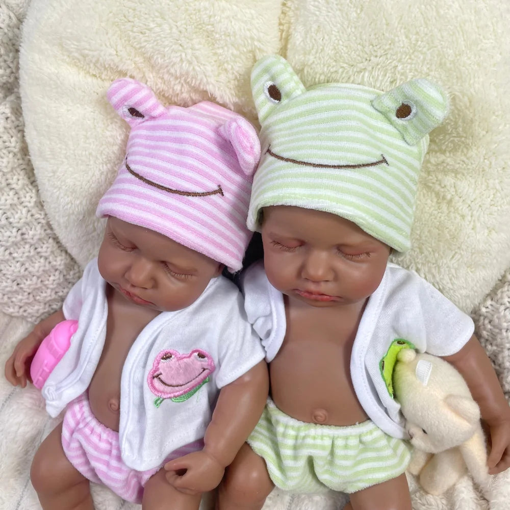 32 cm African American Loulou Full Silicone Reborn Baby – Soft Washable Body