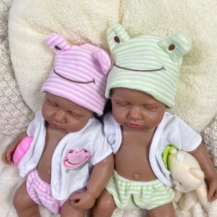 32 cm African American Loulou Full Silicone Reborn Baby – Soft Washable Body