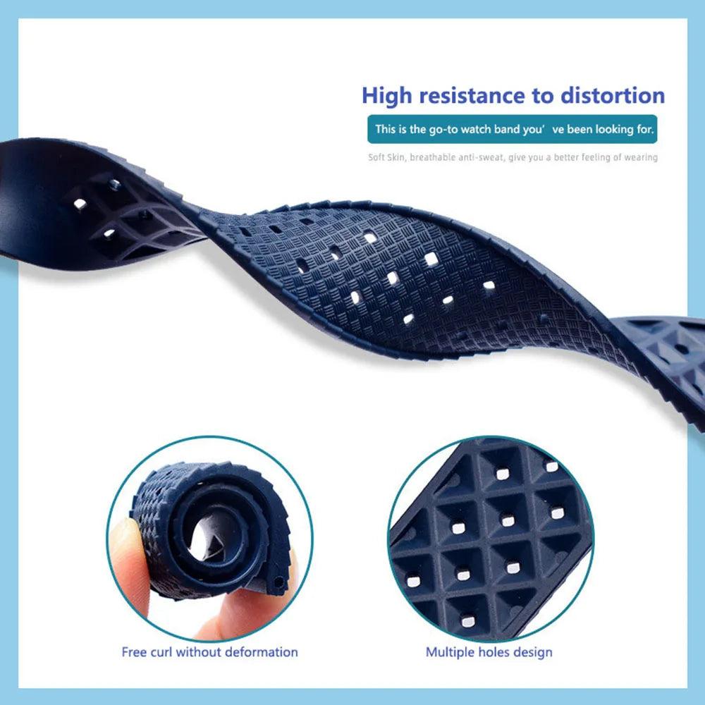Tropical Silicone Watch Band 18–22mm (Quick Release)