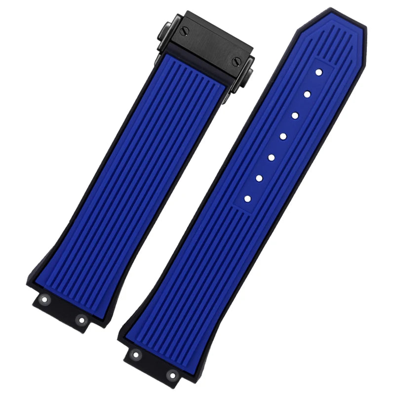 Soft Silicone Watch Band 27×17mm for Hublot Big Bang (Waterproof, Steel
