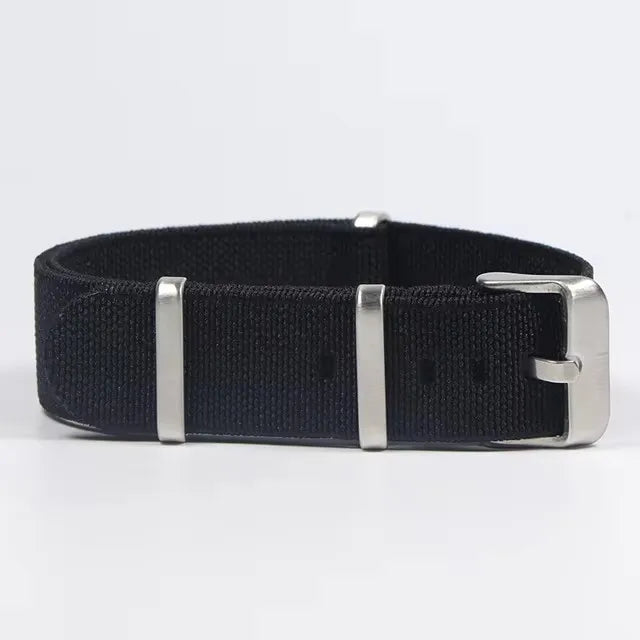 Trendy Nylon Military Watch Strap – 18/20/22mm Elastic French Troops Style