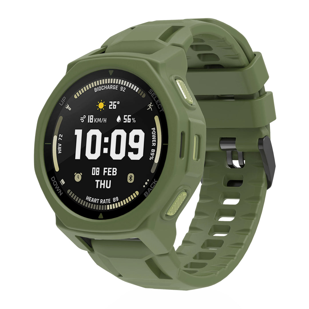 Silicone Strap with Protective Case for Amazfit T-Rex 3 Pro (44mm)