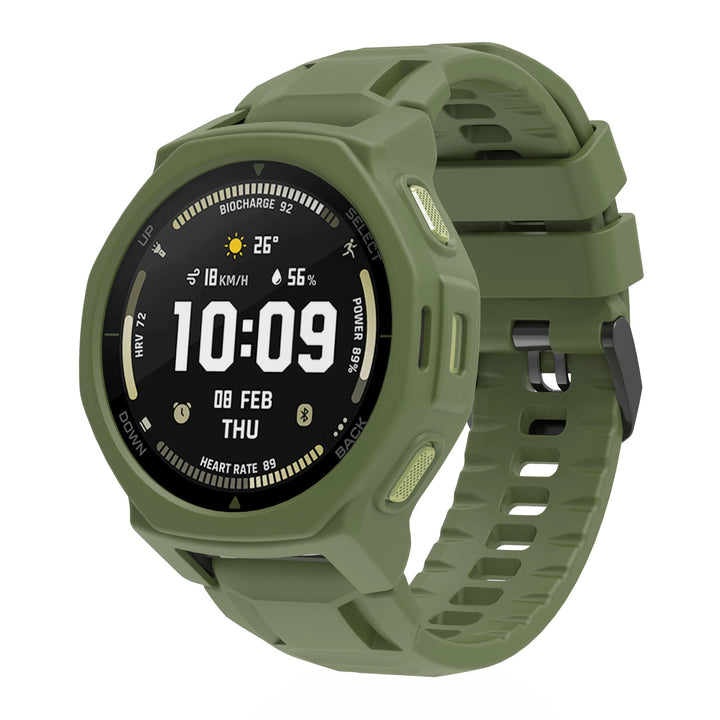 Silicone Strap with Protective Case for Amazfit T-Rex 3 Pro (44mm)
