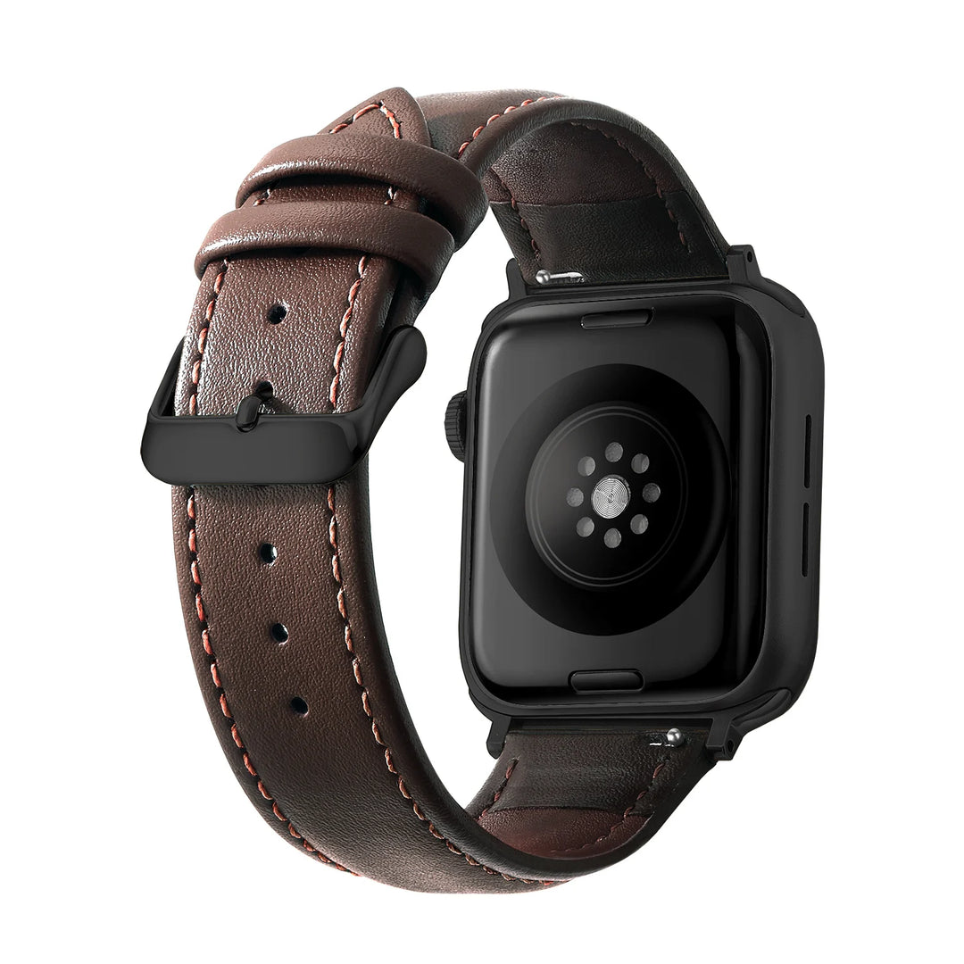 Genuine Leather Apple Watch Band 40–49mm for iWatch Series 3–8 & Ultra