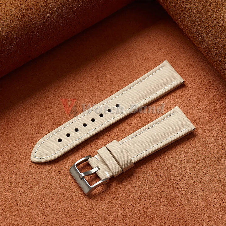 Genuine Sailcloth Watch Band Premium Sailcloth Strap 18mm 19mm 21mm Waterproof Nylon Quick Release Bracelet 20mm 22mm Wristbelt