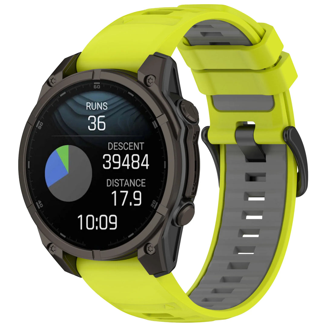 Title: Quick Release Silicone Watch Strap 20/22/26mm for Garmin Fenix 6–8 Series