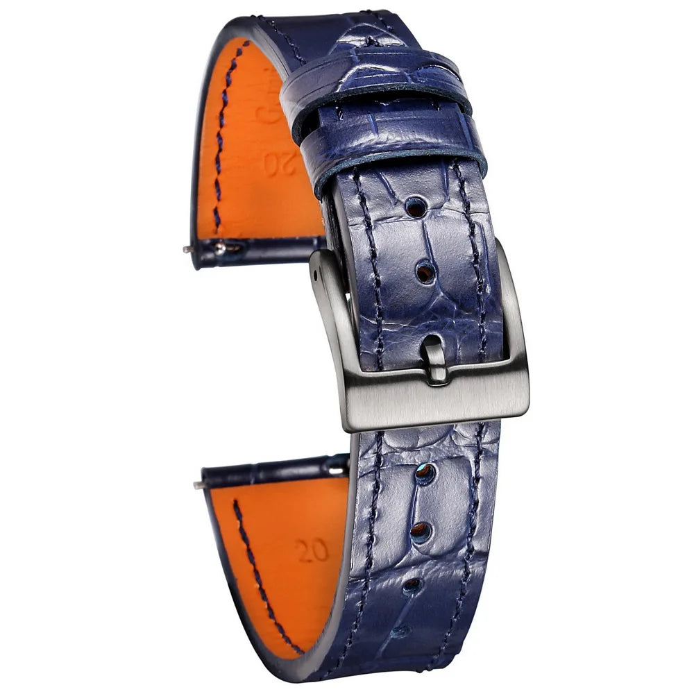 HEMSUT High Quality Genuine Leather Watch Band Quick Release Handmade Cowhide Straps For Men 18MM 20MM 21MM 22MM