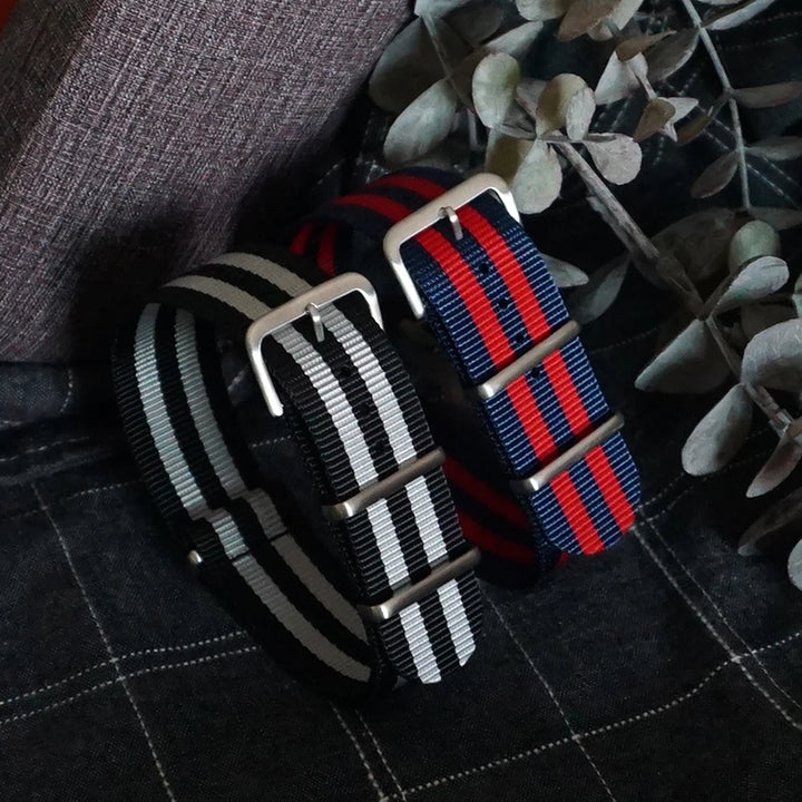 NATOBELT High Quality Nylon Sailcloth Watch Strap 20mm 22mm Military Casual Watchbands Army Watch Strap Replace Accessories