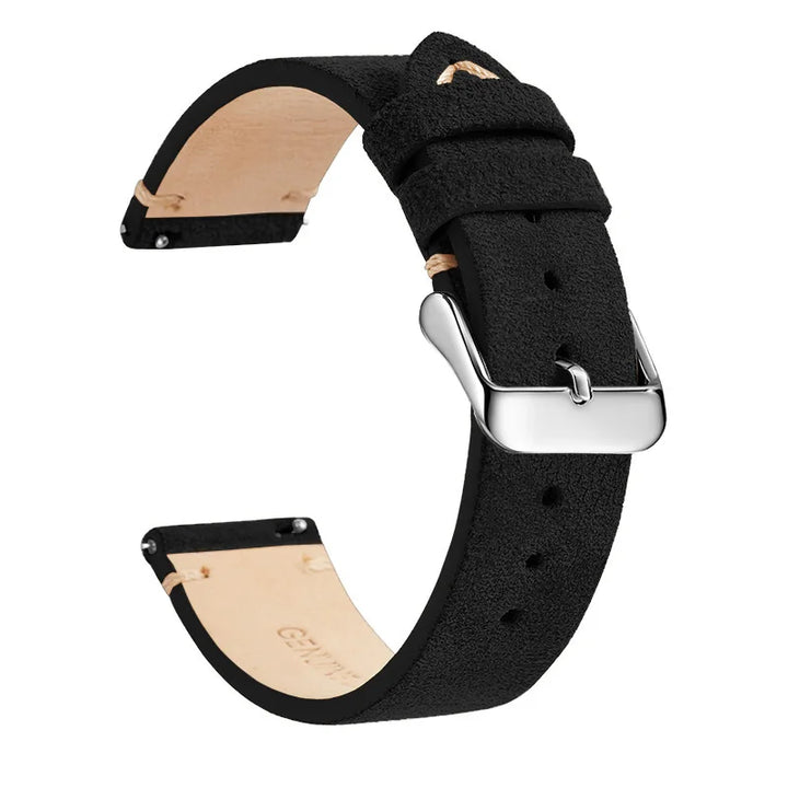 Genuine Leather Quick-Release Watch Strap 14–22mm