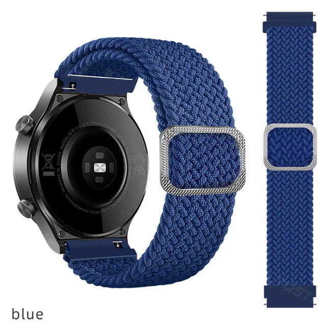 20/22mm Braided Nylon Strap for Realme Watch 2/3 & Amazfit Bip/GTS/GTR