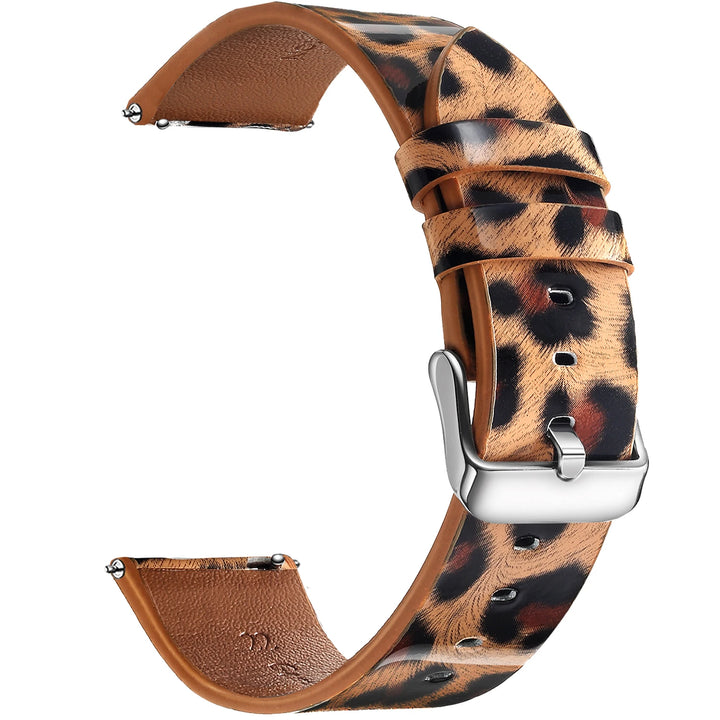 Leopard Print Leather Watch Band 20/22mm (Quick Release)