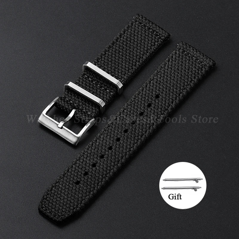 Nylon Cotton Watch Strap for Army Military Wristband 20mm 22mm for Seiko for Omega Weave Quick Release Bracelet Replacement Band