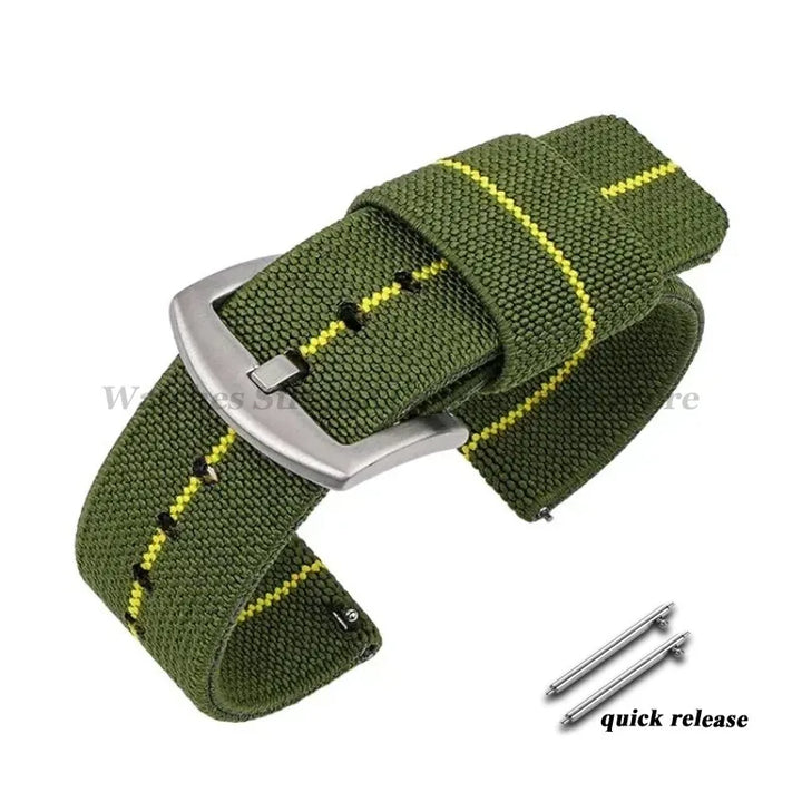 Nylon Watch Band 18mm 20mm 22mm 24mm Woven Elastic Strap for Seiko for Omega Quick Release Wristband Military Men's Sport Bands