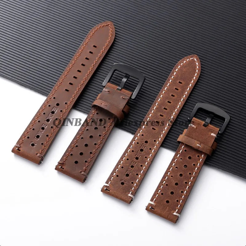 Soft Cowhide Leather Watch Band 18–24mm for Huawei Watch GT4/GT5