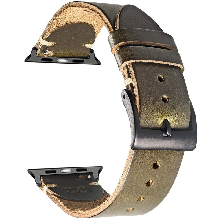 HEMSUT Compatible With Apple Watch Band Horween Leather Watch Strap For iWatch 42mm44mm45mm 38mm40mm41mm For Series7 6 5