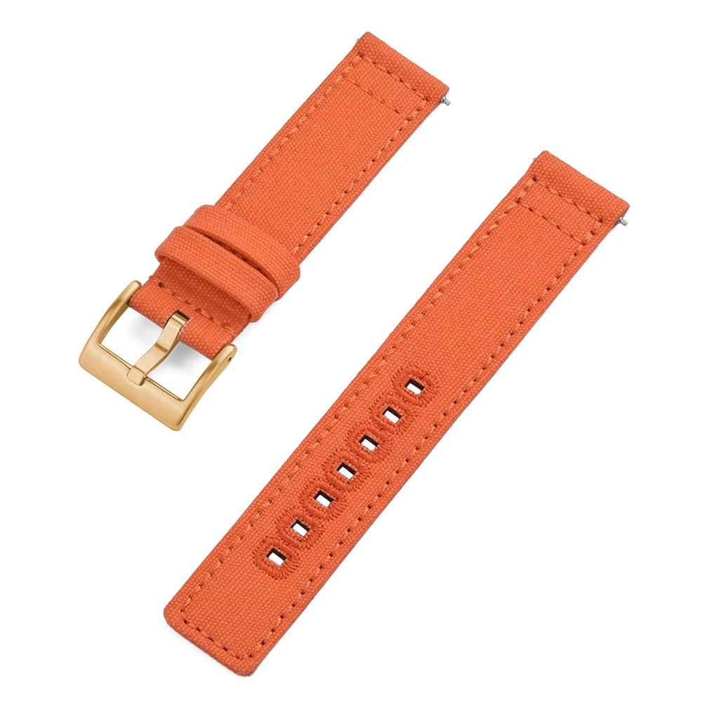 JUELONG Premium Nylon Sailcloth Watch Strap 20mm 22mm Canvas Sailcloth Watch Bands Quick Release Perfect Fit Flat End Universal