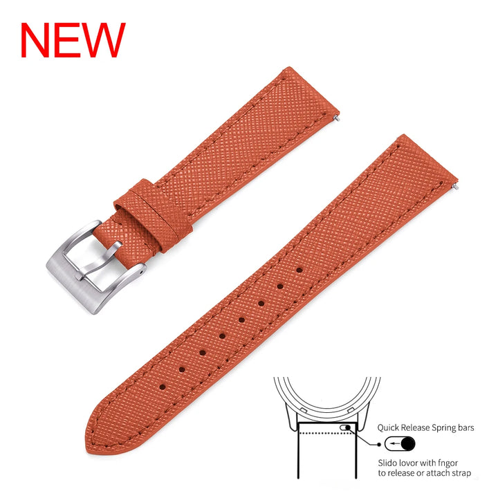High Quality Quick Release Leather Sailcloth Watch Strap 18mm 19mm 20mm 21mm 22mm 23mm 24mm For Omega X Swatch MoonSwatch