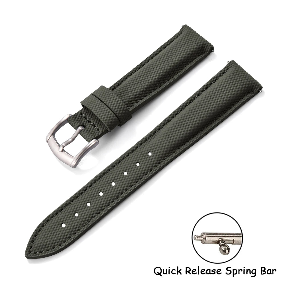 Quality Sailcloth Watch Strap18/19/20/22mm Quick Release Leather Band Waterproof Sailcloth Bracelet for Omega Seiko Cartier Belt