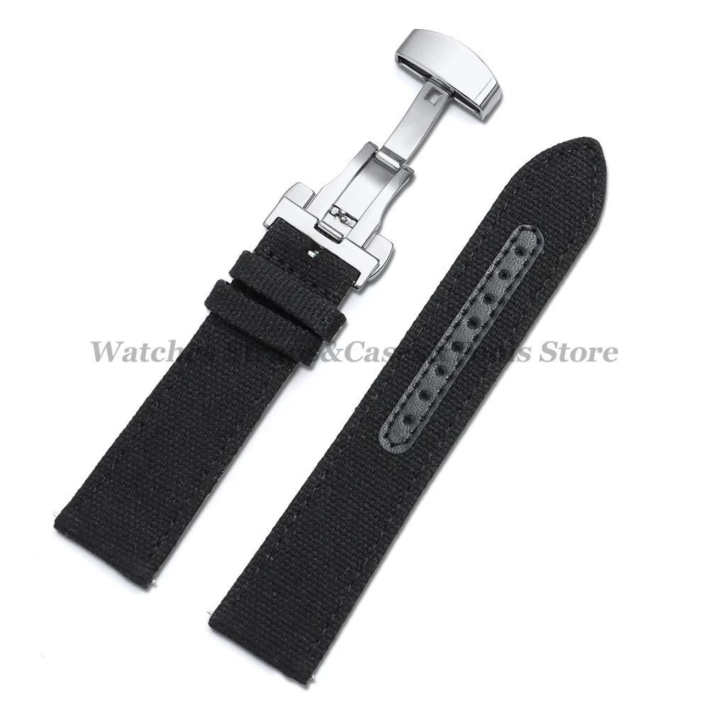 Sailcloth Nylon Strap (20–22mm) – Waterproof QR