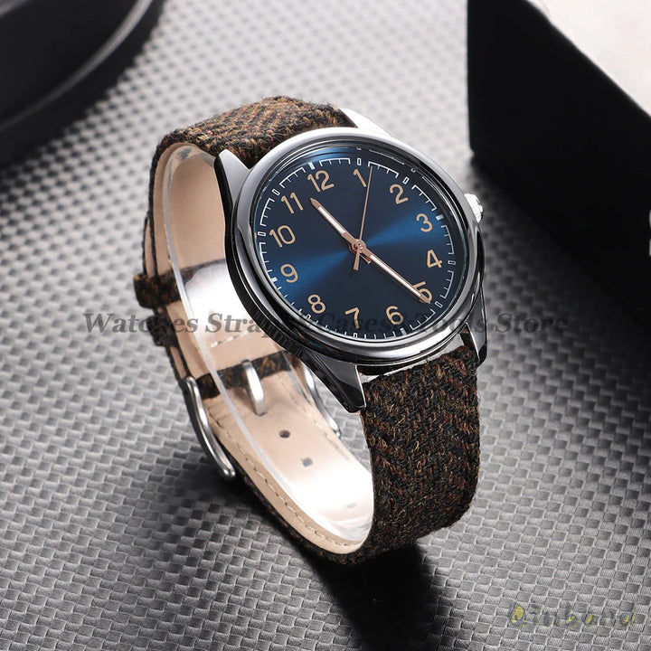 Tweed Sailcloth Watch Band Strap 18mm 20mm 22mm for Omega for Seiko Quick Release Weave Bracelet for Men Women Watch Accessories