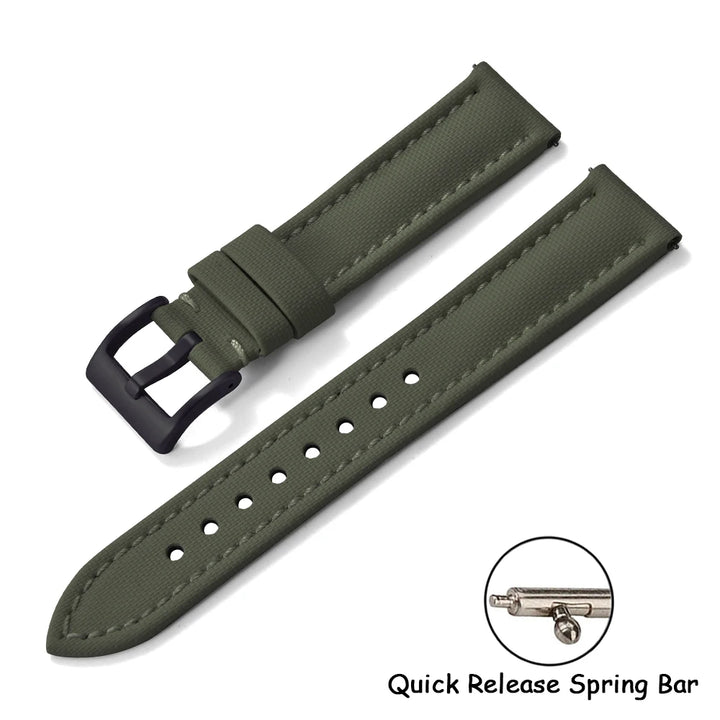 Universal Sailcloth Watch Band 18mm 20mm22mm Sailcloth Leather Strap Qucik Release Bracelet Accessories for Omega for Seiko Belt