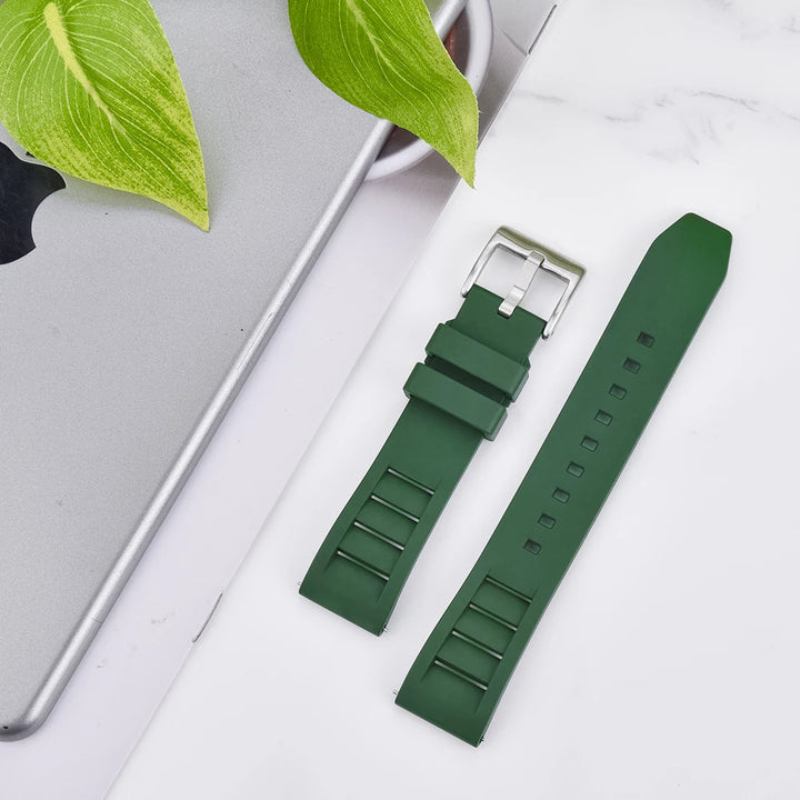 Premium Grade Fluoro Rubber Watch Strap 20mm 22mm For New FKM Watch Bands Diving Bracelet Quick Release Wrist Belt Accessories