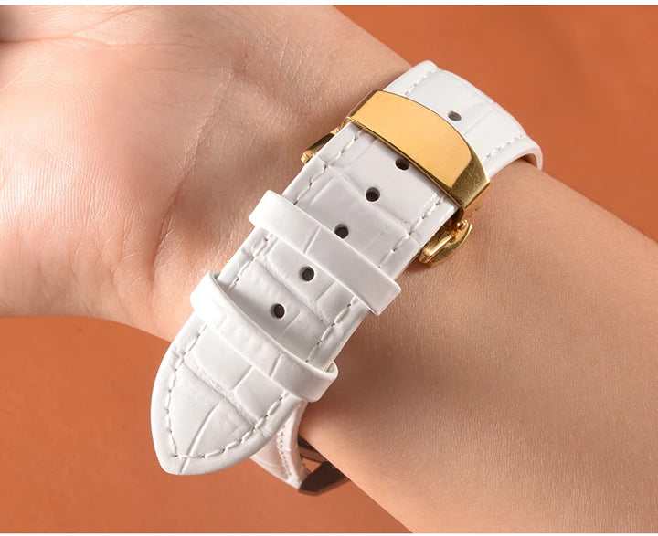 2‑Piece Leather Watch Band Keeper Loops – 14–24mm, Black & Brown