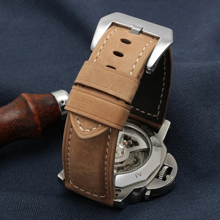 Genuine Leather Watch Strap – 20-26mm Crazy Horse for Panerai PAM111/441/312