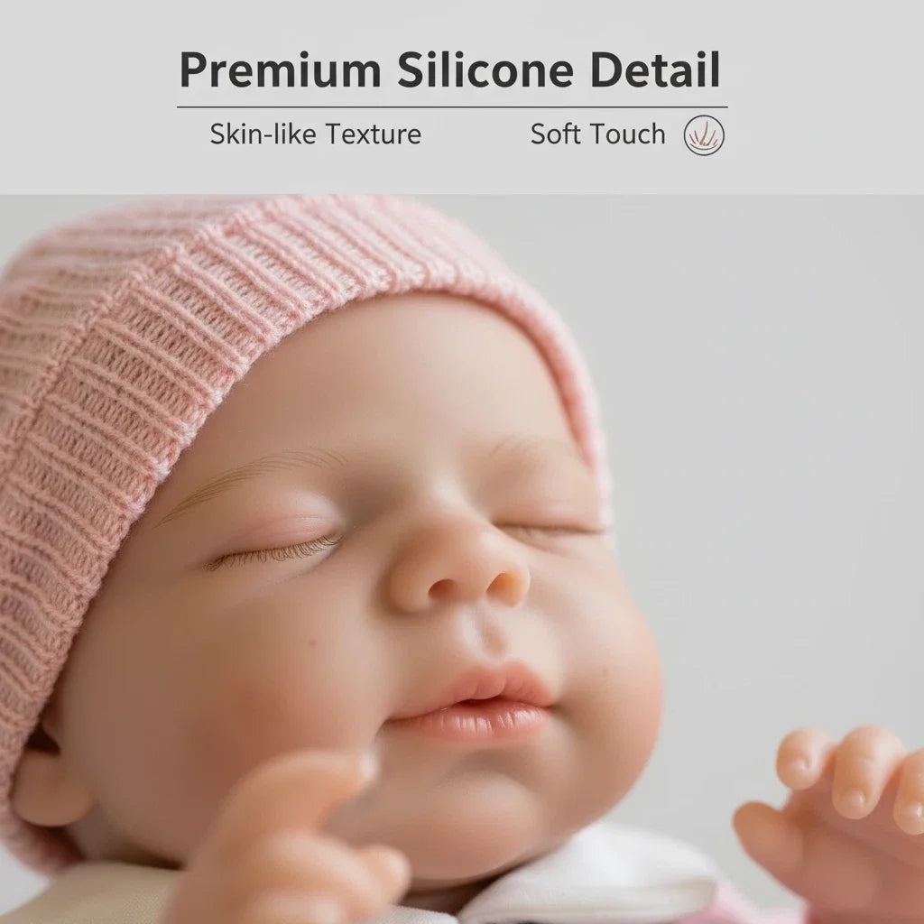 NPK 12inch Lifelike Reborn Doll Loulou Awake Flexible Elastic Platinum Silicone Soft Mouth Openable Super Solid